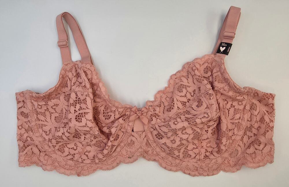 Victoria's Secret Unlined Demi Bra 38D Lace Underwire Pink
